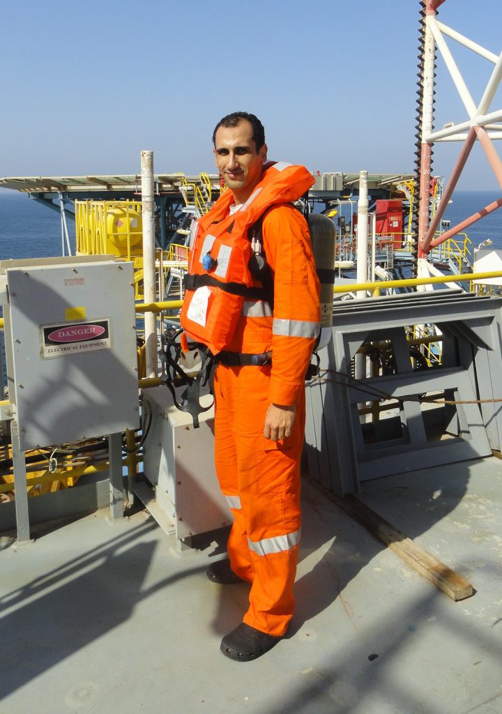 Ahmad working as an Offshore Emergency Doctor.